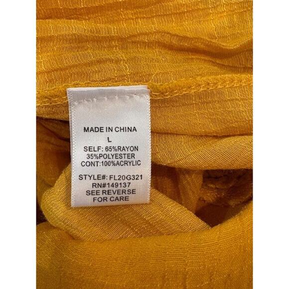 Favlux Fashion Sleeveless Shift Crochet Dress with Fringe in Yellow – Size Large - Picture 9 of 10